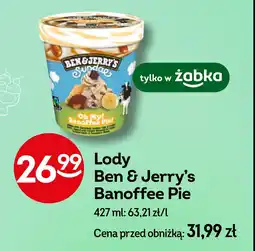 Żabka Lody oh my! banoffee pie! Ben & jerry's oferta