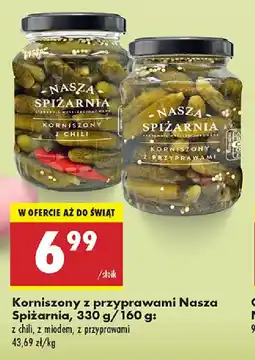 Biedronka Korniszony z przyprawami Nasza Spiżarnia oferta