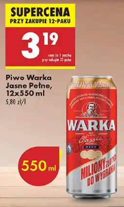 Biedronka Piwo Warka Jasne Pełne oferta