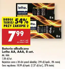 Biedronka Baterie alkaliczne Lethe AA, AAA oferta