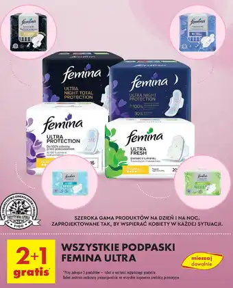 Biedronka Wszystkie podpaski Femina Ultra oferta