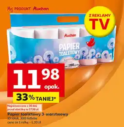 Auchan Papier toaletowy biały Auchan oferta