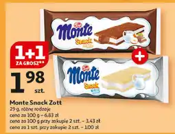 Auchan Baton mleczny white Zott Monte Snack oferta