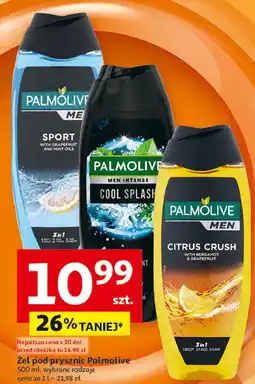 Auchan Żel pod prysznic cool splash Palmolive For Men Intense oferta