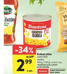 Intermarche Kukurydza słodka konserwowa Dawtona oferta