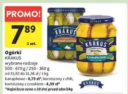 Intermarche Ogórki korniszony z czosnkiem Krakus Maspex oferta