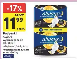 Intermarche Podpaski night Always Ultra oferta