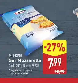 ALDI Ser Mozzarella Mlekpol oferta