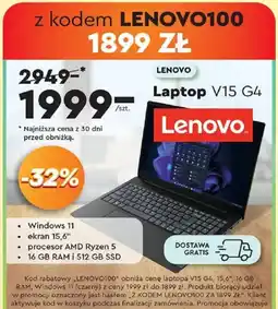 Biedronka LENOVO Laptop V15 G4 oferta