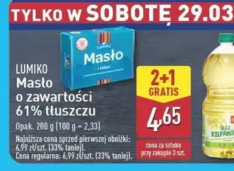 ALDI Masło 61% tłuszczu Lumiko oferta
