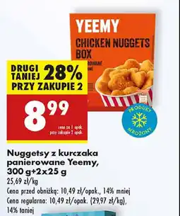 Biedronka Box nuggetsy z kurczaka + 2 sosy 25 g Yeemy oferta
