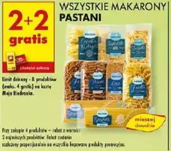 Biedronka Makarony pastani oferta