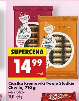 Biedronka Ciastka kremówki dekorowane wiśniowe Twoje słodkie chwile oferta