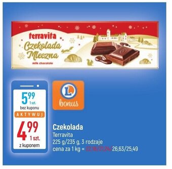 E.Leclerc Czekolada Terravita 225g oferta