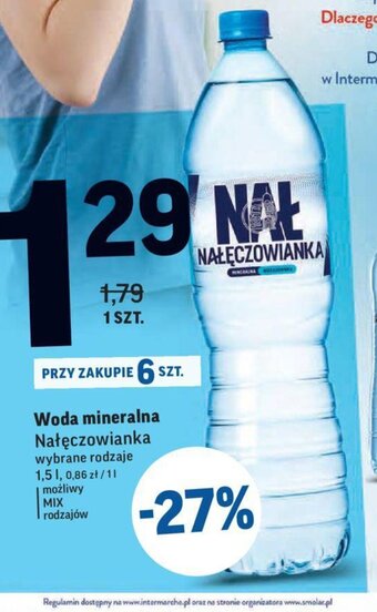 Intermarche Woda mineralna Nałęczowianka 1,5l oferta