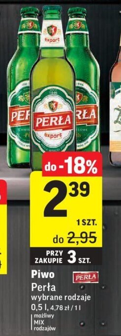 Intermarche Piwo Perła 500ml oferta