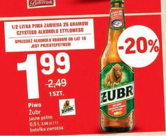 Intermarche Piwo Żubr 500ml oferta