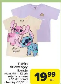 Carrefour T-shirt dziewczęcy rozm. 98-152 cm oferta