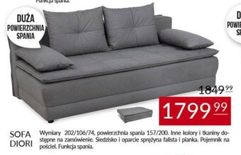 Abra Sofa Diori 202x106x74cm oferta