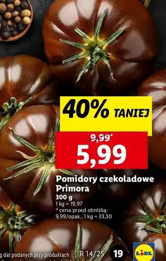 Lidl Pomidory czekoladowe primora oferta