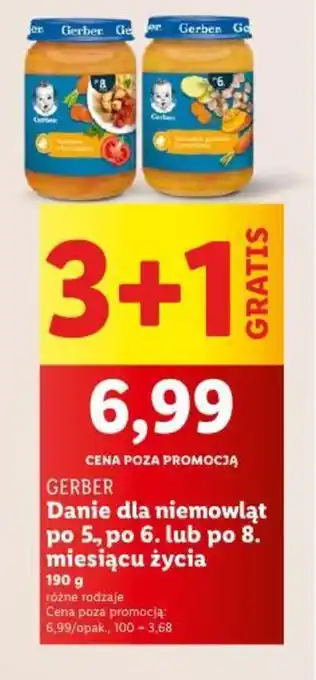 Lidl Gerber danie dla niemowląt oferta