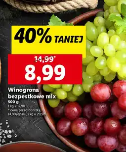 Lidl Winogrona bezpestkowe mix oferta