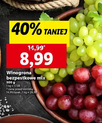 Lidl Winogrona bezpestkowe mix oferta