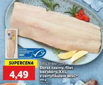 Lidl Dorsz czarny, filet bez skóry, XXL, z certyfikatem MSC oferta