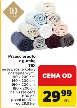 Carrefour Prześcieradło z gumką TEX oferta