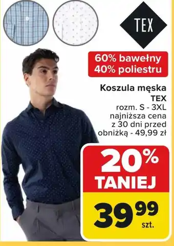 Carrefour Koszula męska TEX oferta