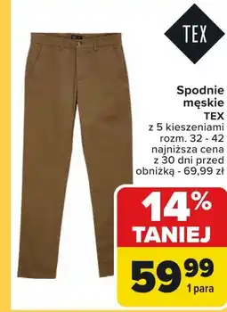 Carrefour Market Spodnie męskie TEX oferta