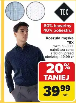Carrefour Market Koszula męska TEX oferta