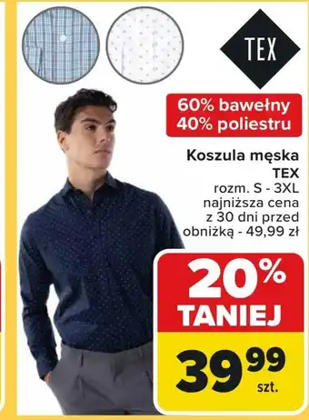 Carrefour Market Koszula męska TEX oferta