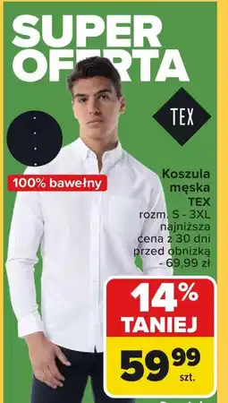 Carrefour Koszula męska TEX oferta