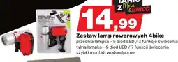 Bricomarche Zestaw lamp rowerowych 4bike oferta