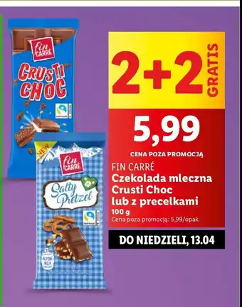 Lidl Czekolada ze słonymi preclami Fin carre oferta