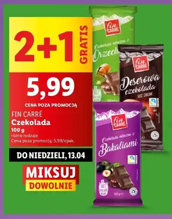 Lidl Czekolada deserowa Fin carre oferta