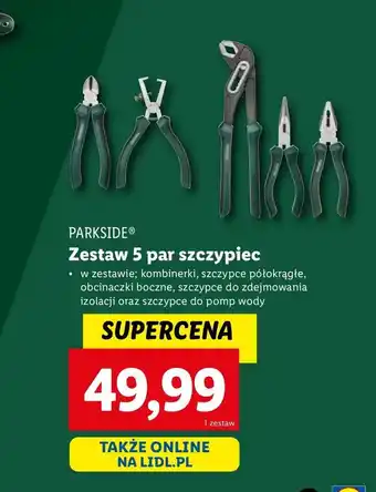 Lidl Zestaw szczypiec Parkside oferta