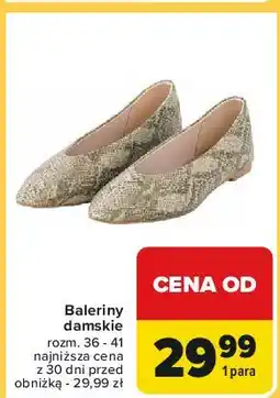 Carrefour Balerinki damskie 36-41 oferta