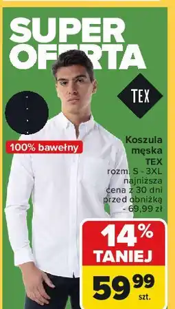 Carrefour Koszula męska s-3xl Tex oferta