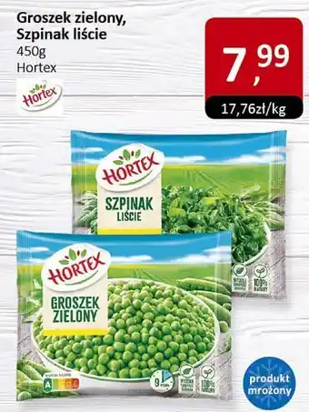 Market Point Groszek zielony, Szpinak liście 450g Hortex oferta