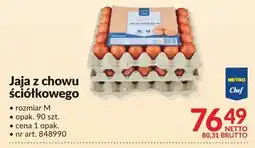 Makro Jaja z chowu ściółkowego 90 szt. Metro Chef oferta