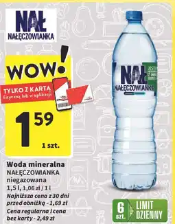 Intermarche Woda niegazowana Nałęczowianka oferta