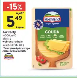 Intermarche Ser gouda plastry Hochland oferta