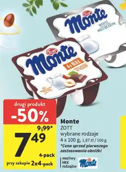 Intermarche Deser śmietankowy Zott Monte White oferta