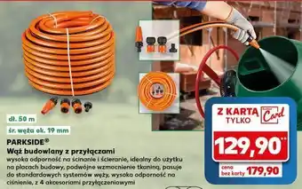 Kaufland Wąż budowlany 50 m Parkside oferta
