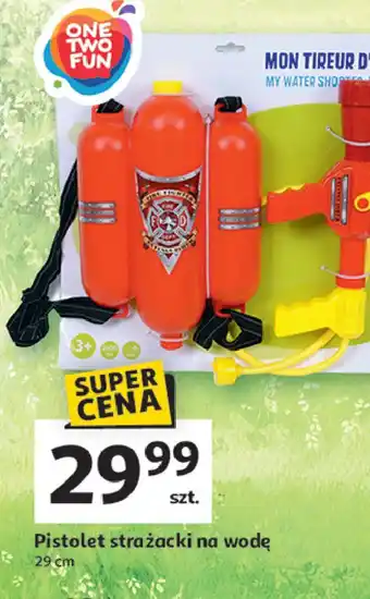 Auchan Pistolet strażacki 29 cm One Two Fun oferta
