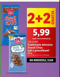 Lidl Czkeolada crusti choc Fin carre oferta