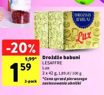 Intermarche Drożdże lux Drożdże babuni oferta