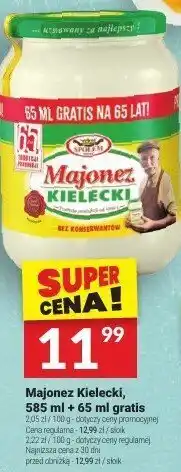 Twój Market Majonez Kielecki, 585 ml + 65 ml gratis oferta